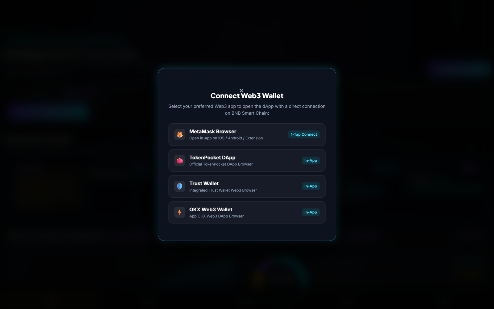 Real Wallet Connect Interaction